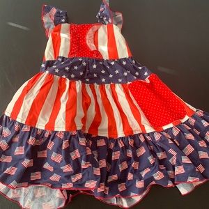 Olive Mae size 3T American flag dress.